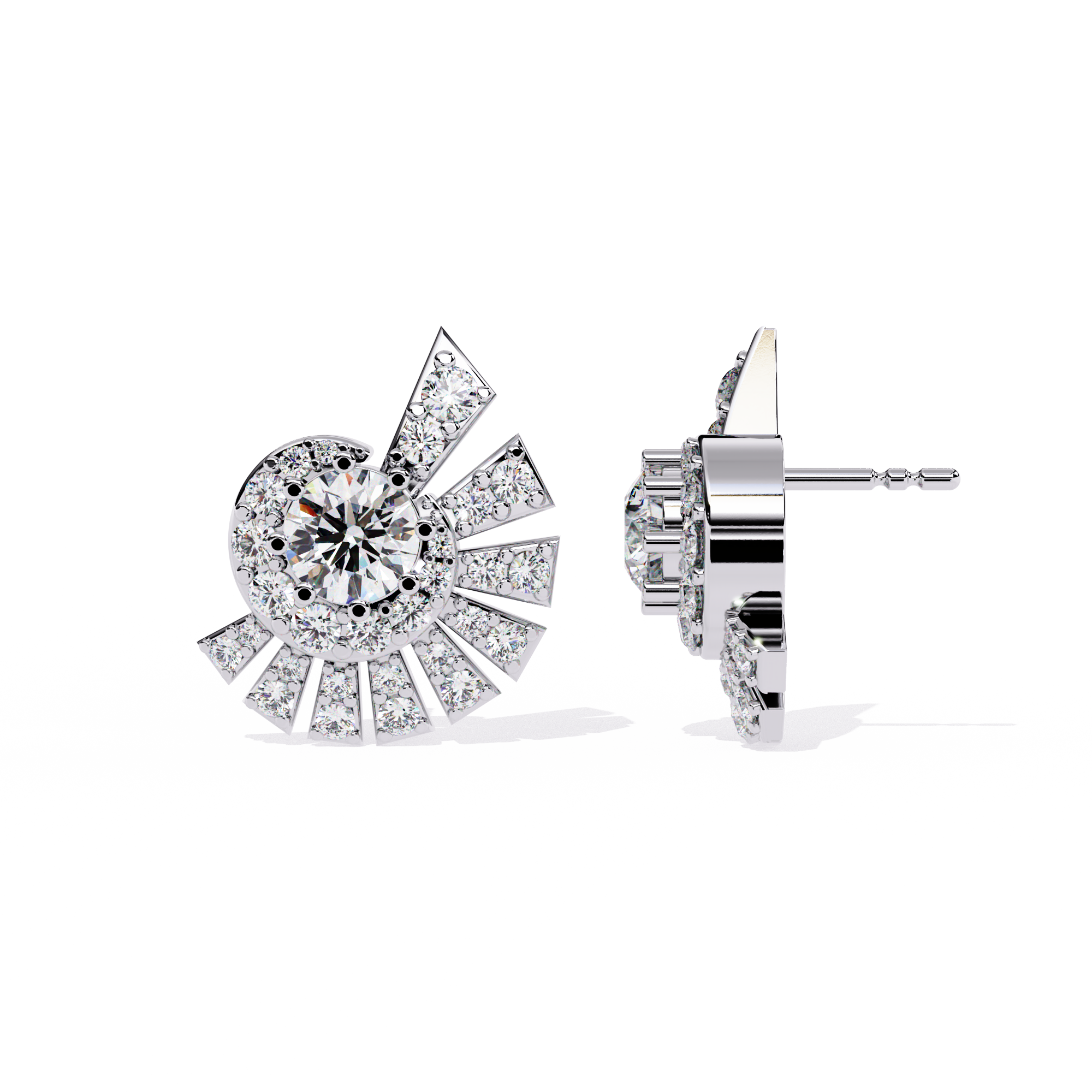 Brilliant 18K GOLD EARRING WITH LAB-GROWN DIAMOND.