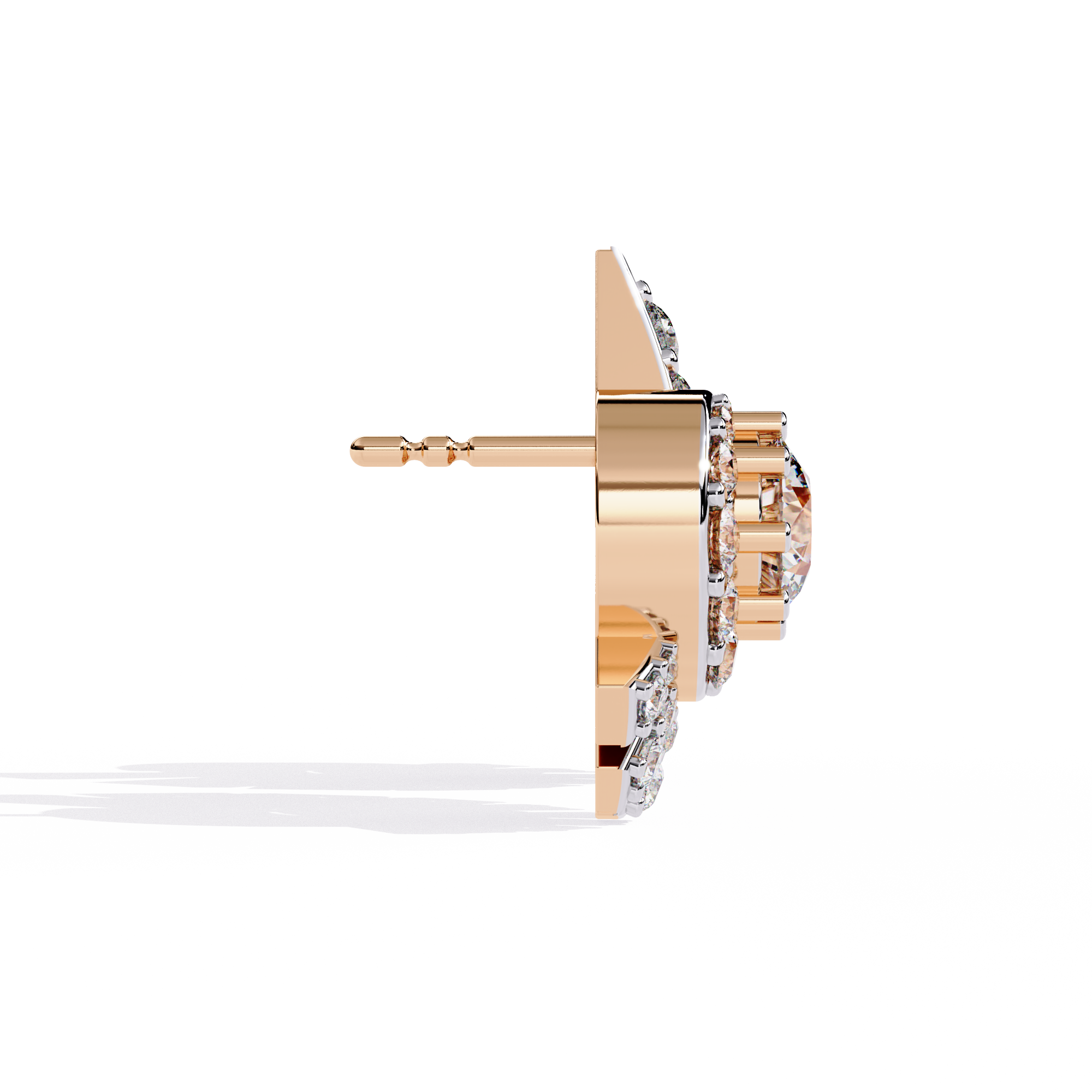 Brilliant 18K GOLD EARRING WITH LAB-GROWN DIAMOND.