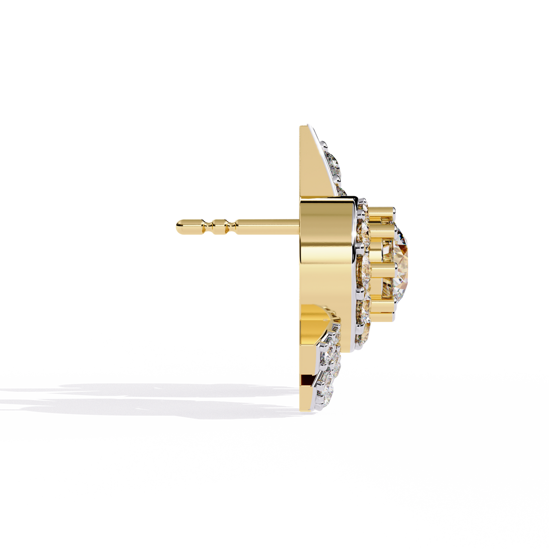 Brilliant 18K GOLD EARRING WITH LAB-GROWN DIAMOND.