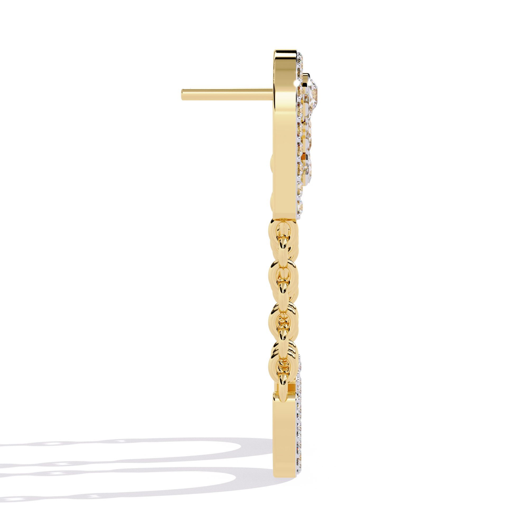 Brilliant 18K GOLD EARRING WITH LAB-GROWN DIAMOND.