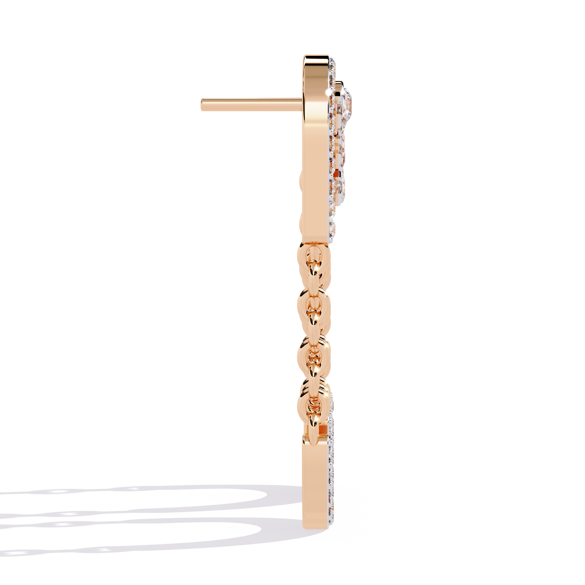 Brilliant 18K GOLD EARRING WITH LAB-GROWN DIAMOND.