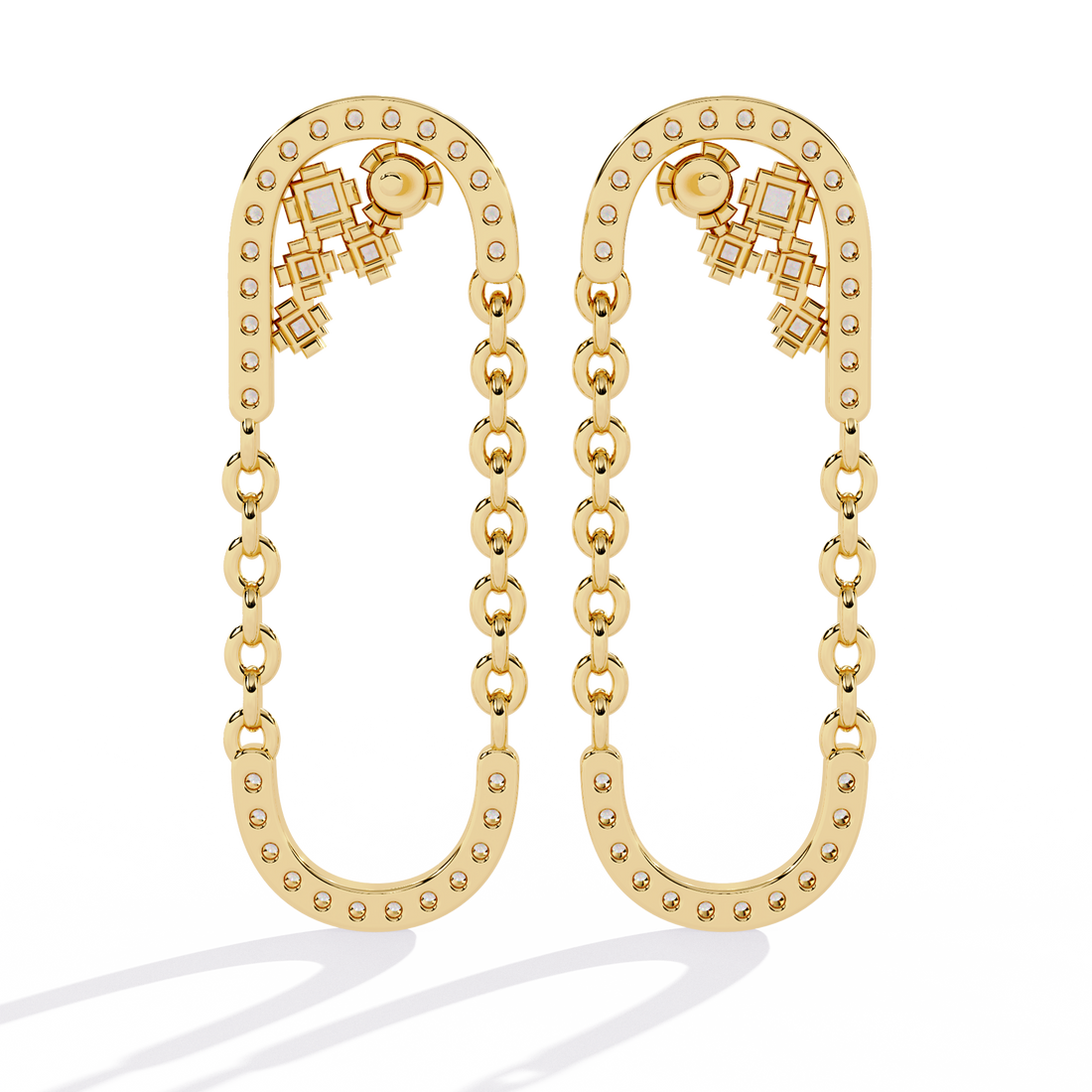 Brilliant 18K GOLD EARRING WITH LAB-GROWN DIAMOND.