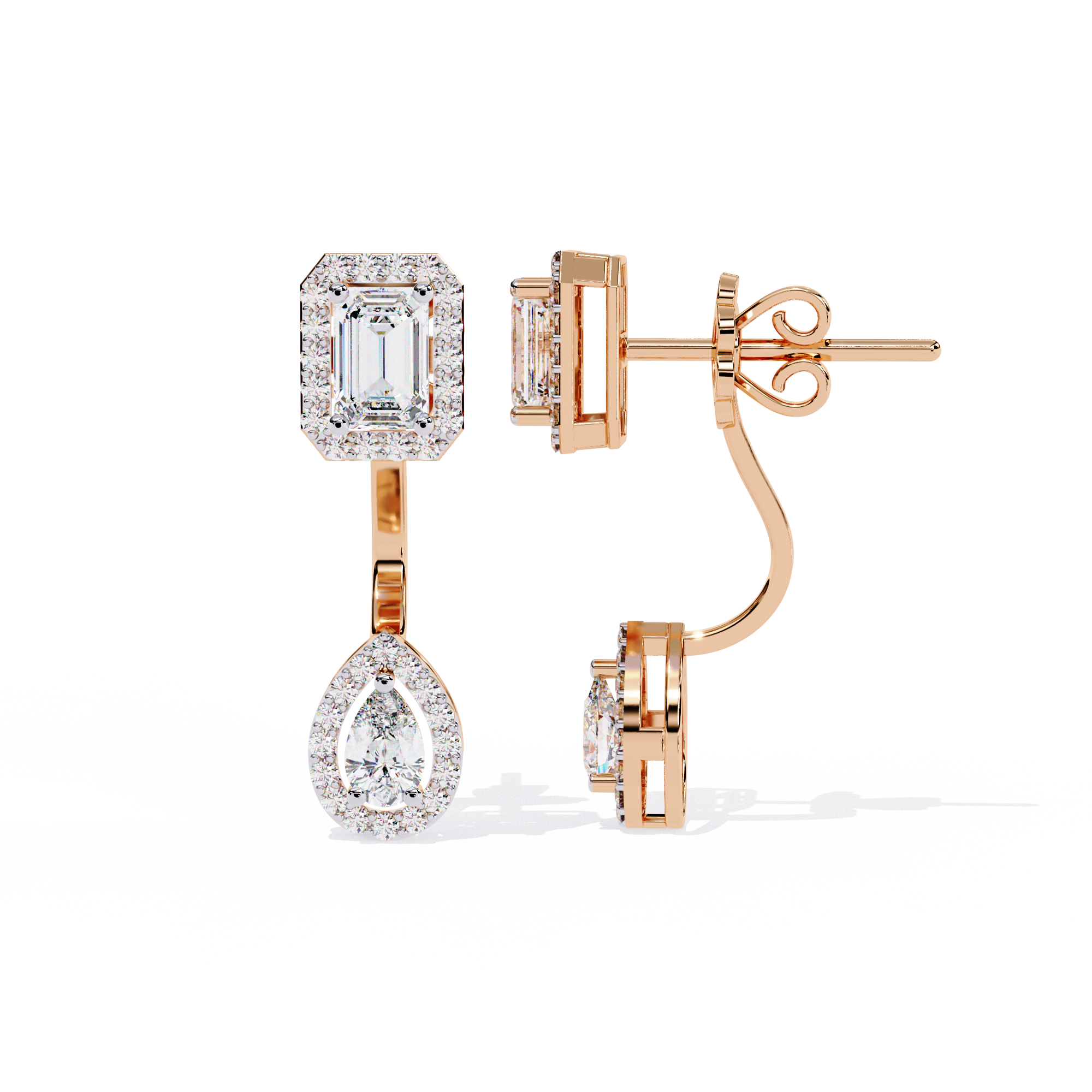 Brilliant 18K GOLD EARRING WITH LAB-GROWN DIAMOND.
