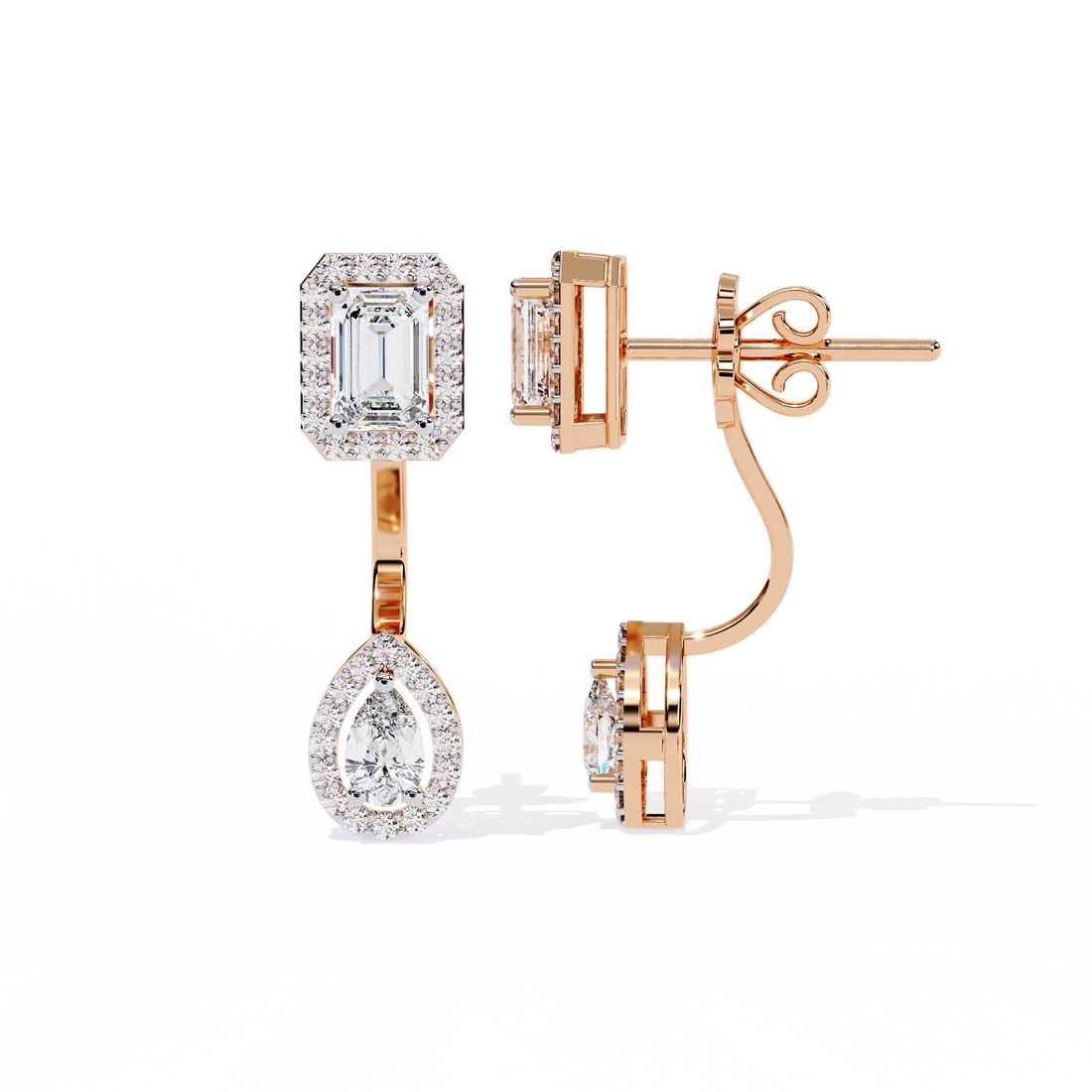 Brilliant 18K GOLD EARRING WITH LAB-GROWN DIAMOND.