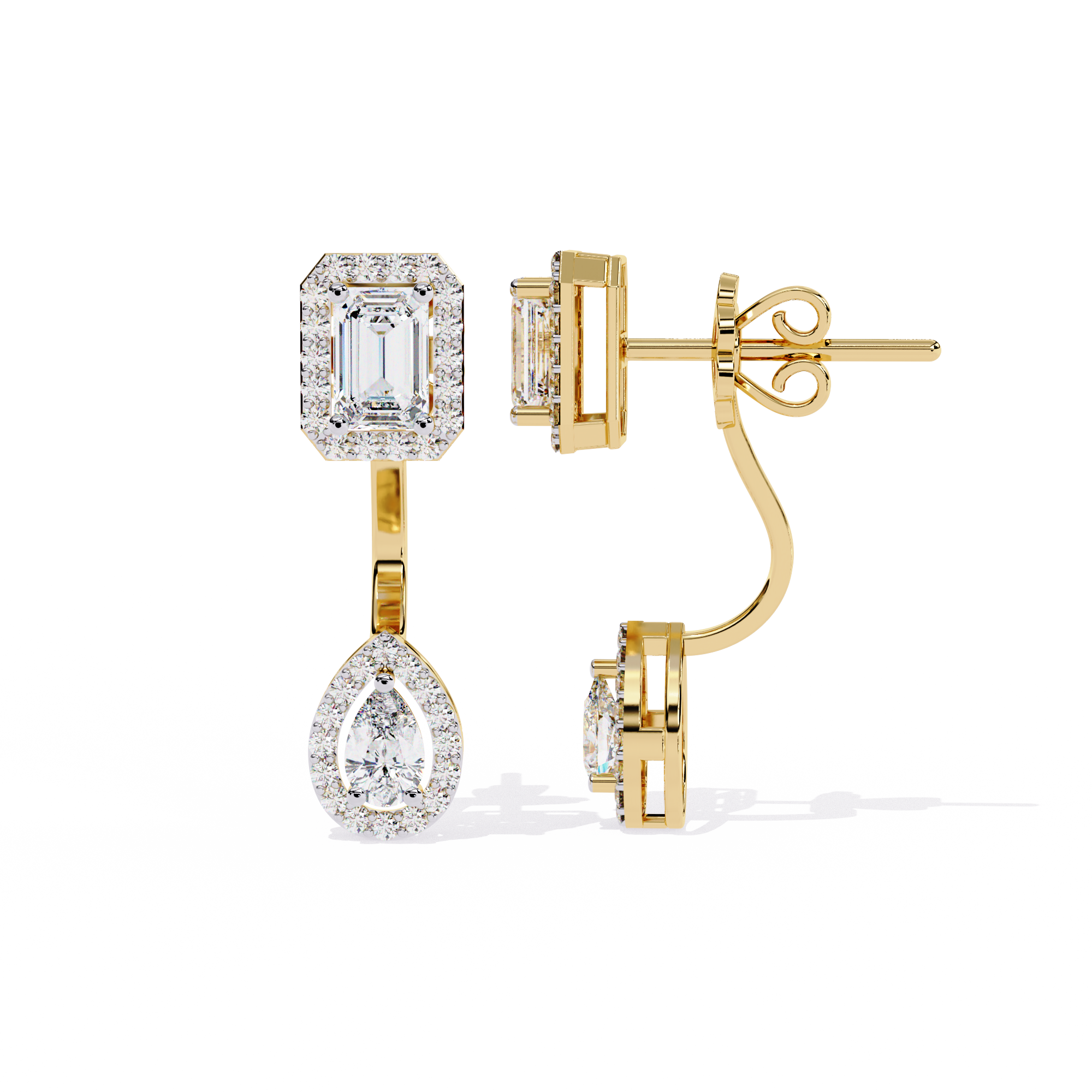 Brilliant 18K GOLD EARRING WITH LAB-GROWN DIAMOND.
