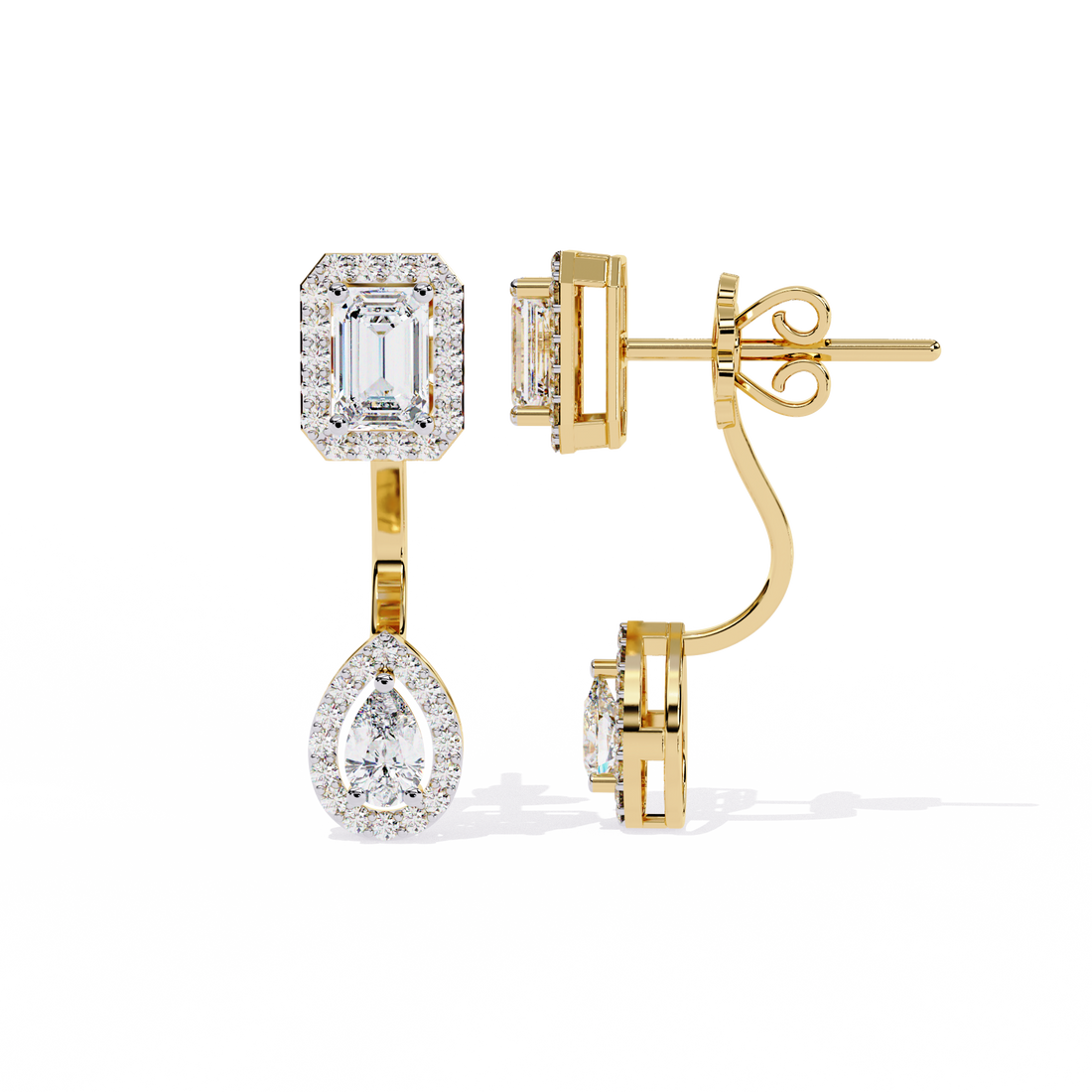 Brilliant 18K GOLD EARRING WITH LAB-GROWN DIAMOND.