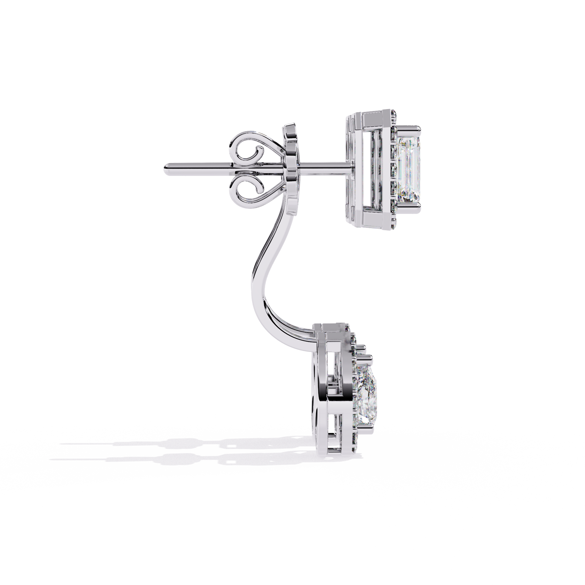 Brilliant 18K GOLD EARRING WITH LAB-GROWN DIAMOND.