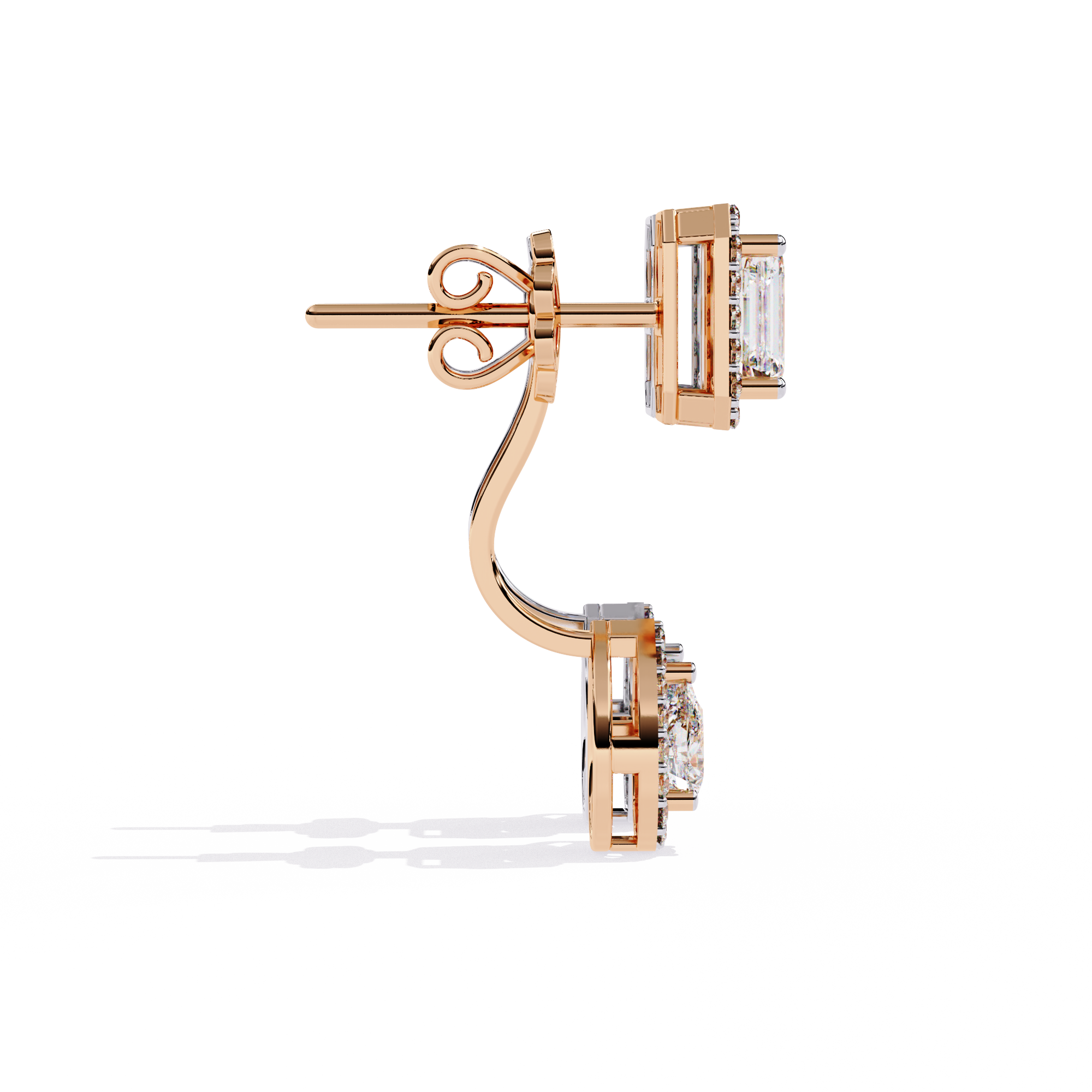 Brilliant 18K GOLD EARRING WITH LAB-GROWN DIAMOND.