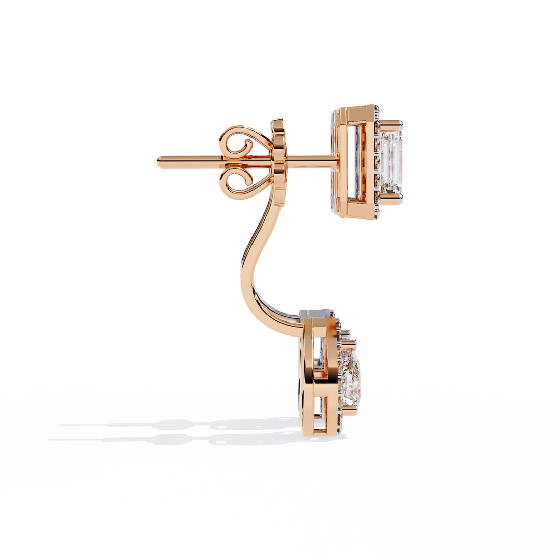 Brilliant 18K GOLD EARRING WITH LAB-GROWN DIAMOND.