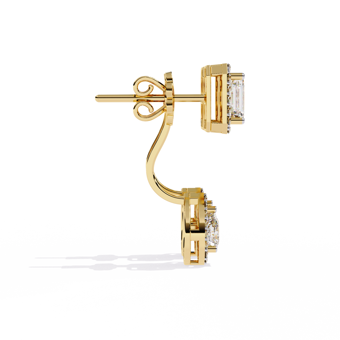 Brilliant 18K GOLD EARRING WITH LAB-GROWN DIAMOND.