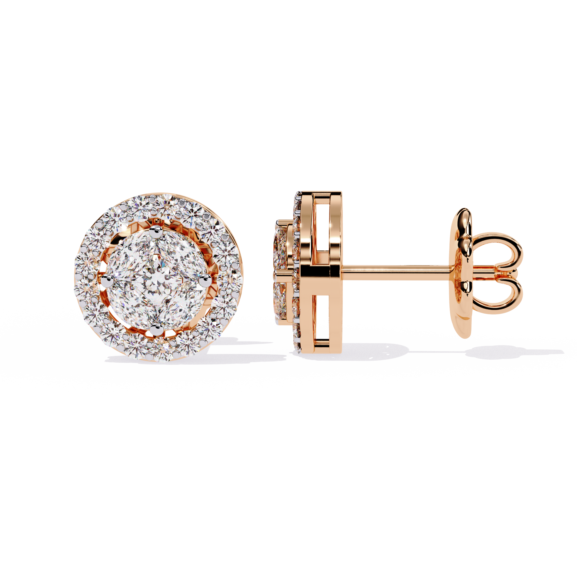 Brilliant 18K GOLD EARRING WITH LAB-GROWN DIAMOND.