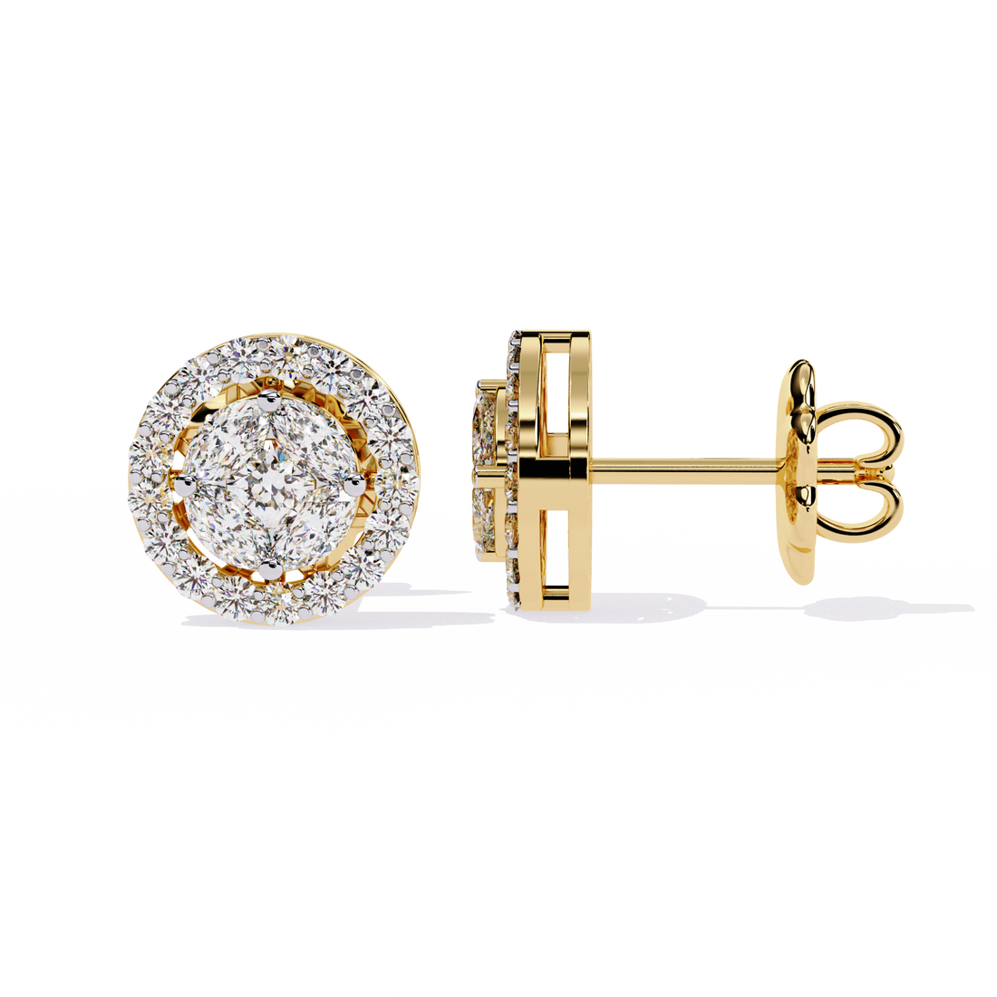 Brilliant 18K GOLD EARRING WITH LAB-GROWN DIAMOND.