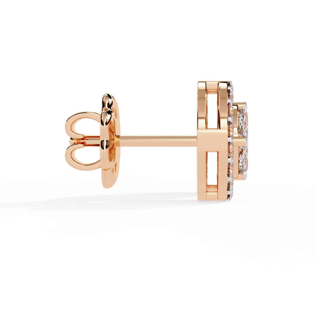 Brilliant 18K GOLD EARRING WITH LAB-GROWN DIAMOND.