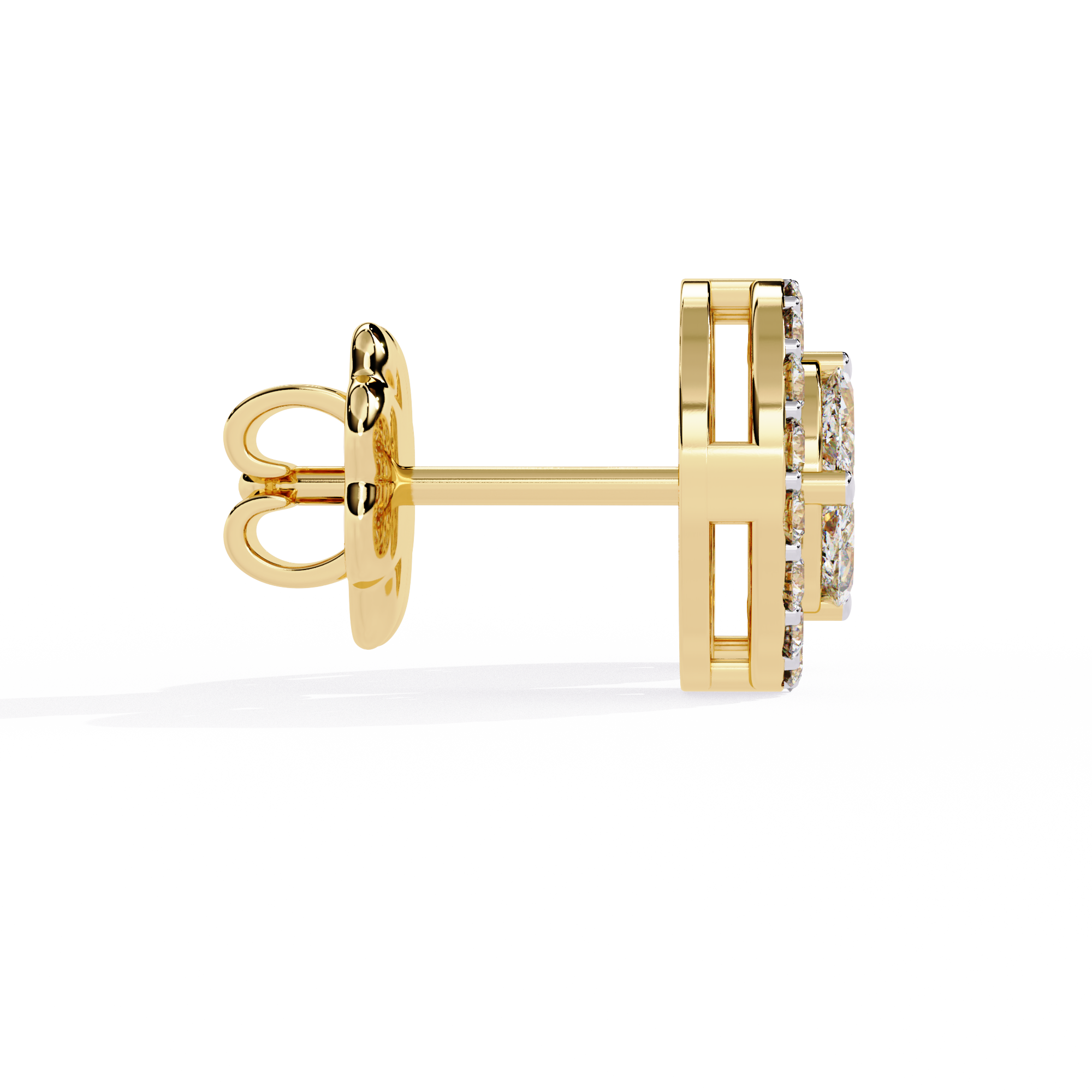 Brilliant 18K GOLD EARRING WITH LAB-GROWN DIAMOND.