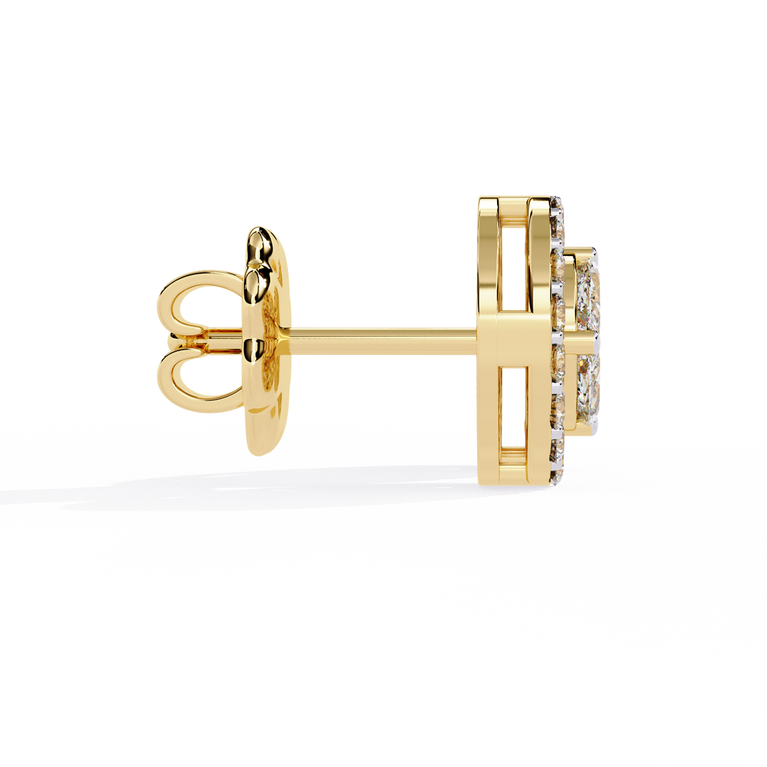 Brilliant 18K GOLD EARRING WITH LAB-GROWN DIAMOND.