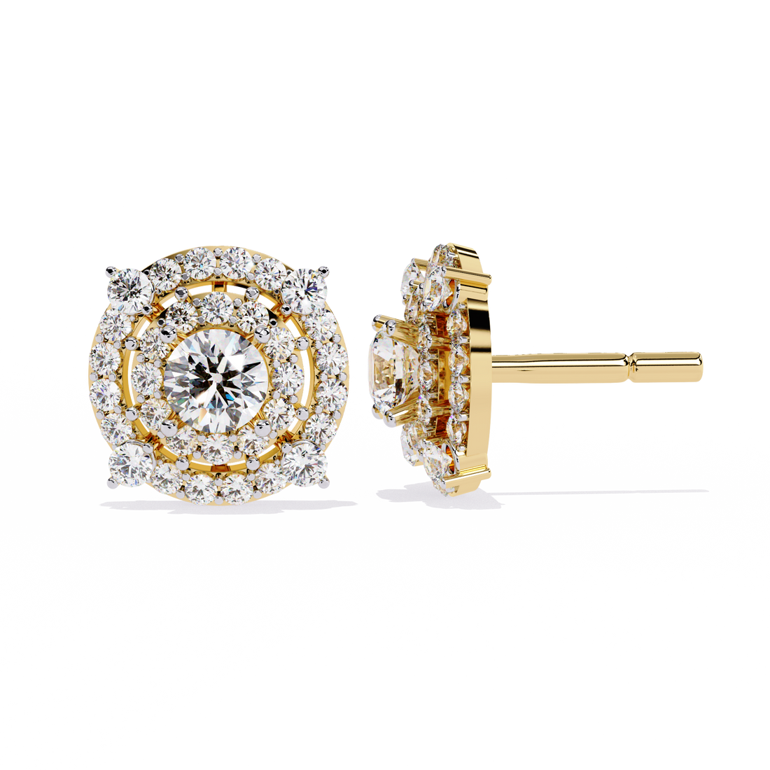 Brilliant 18K GOLD EARRING WITH LAB-GROWN DIAMOND.