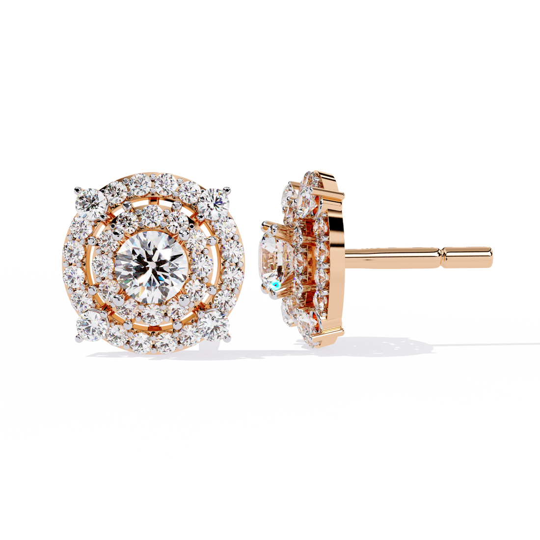 Brilliant 18K GOLD EARRING WITH LAB-GROWN DIAMOND.