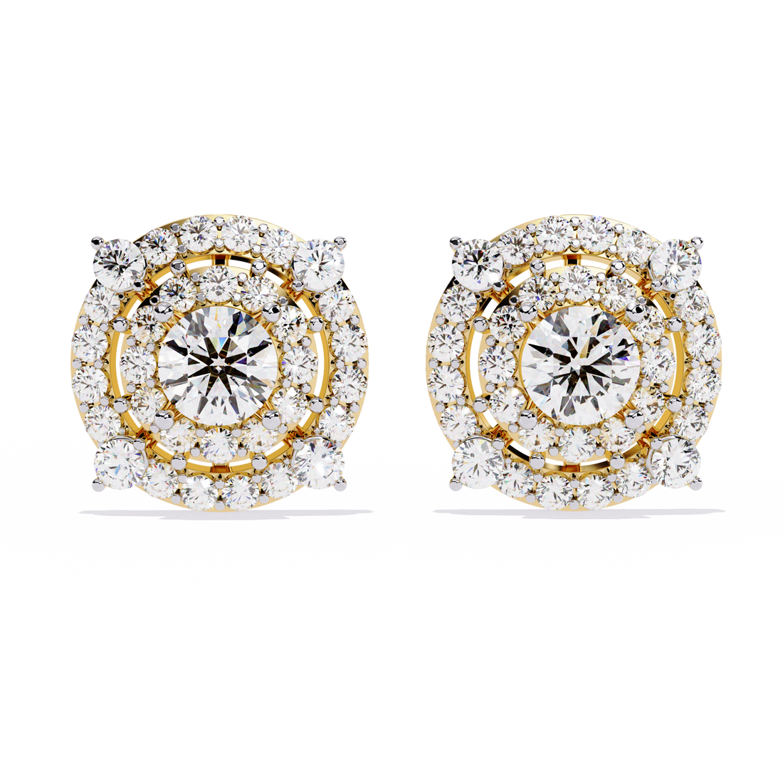 Brilliant 18K GOLD EARRING WITH LAB-GROWN DIAMOND.