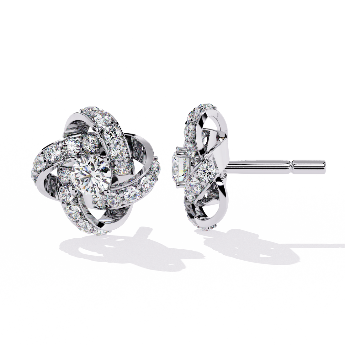 Brilliant 18K GOLD EARRING WITH LAB-GROWN DIAMOND.