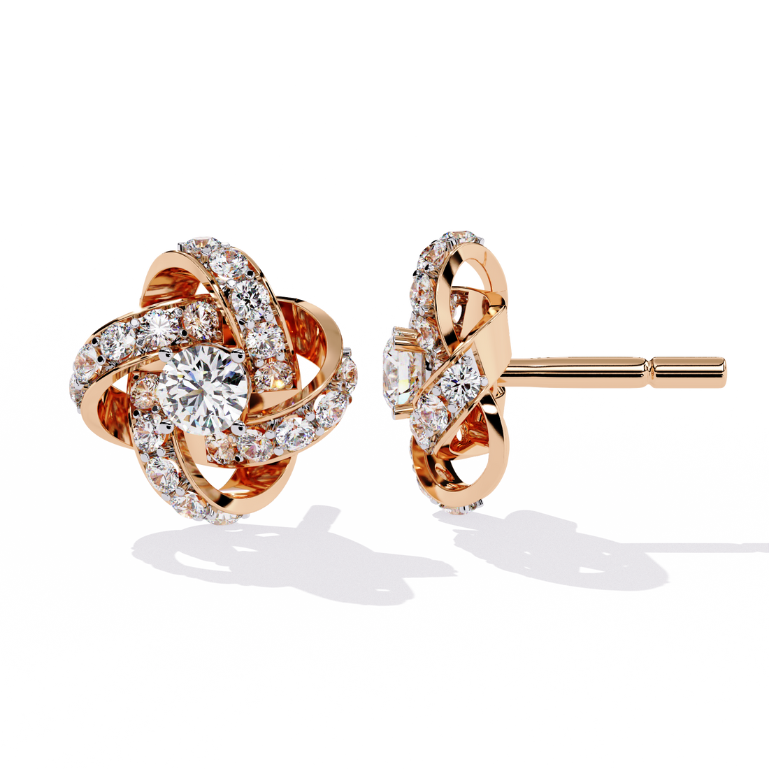 Brilliant 18K GOLD EARRING WITH LAB-GROWN DIAMOND.