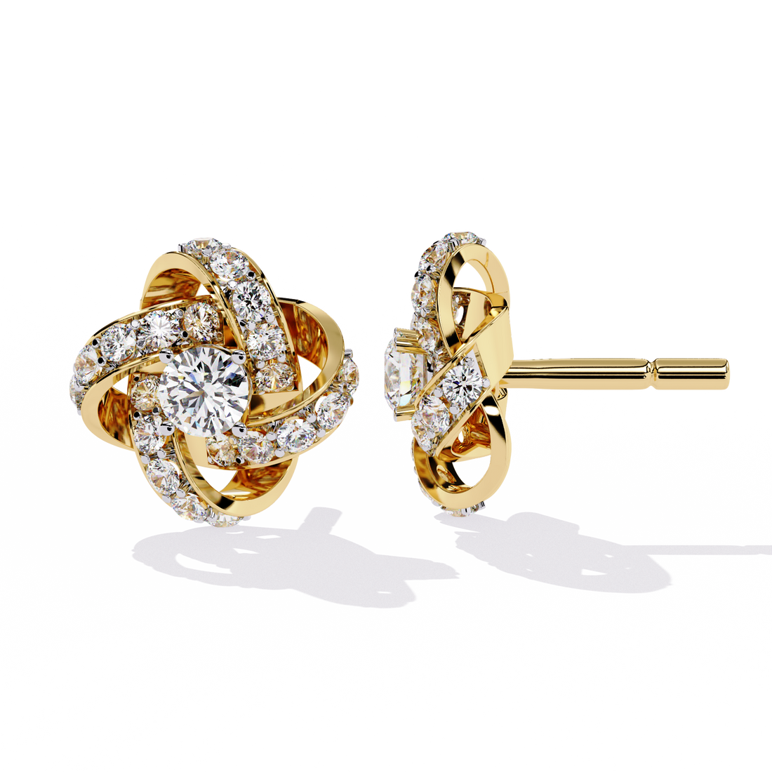 Brilliant 18K GOLD EARRING WITH LAB-GROWN DIAMOND.