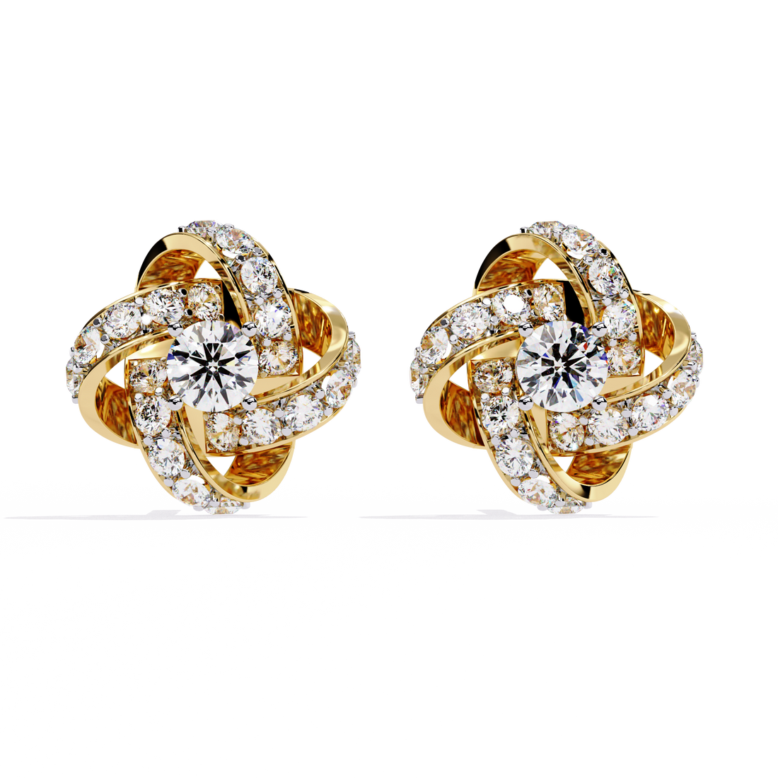 Brilliant 18K GOLD EARRING WITH LAB-GROWN DIAMOND.
