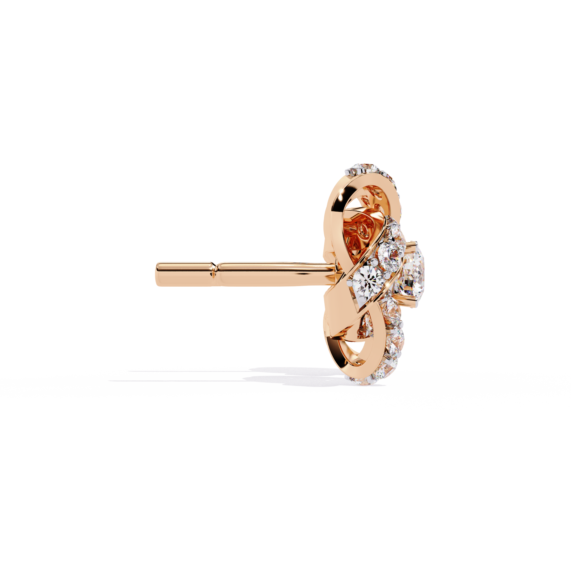 Brilliant 18K GOLD EARRING WITH LAB-GROWN DIAMOND.