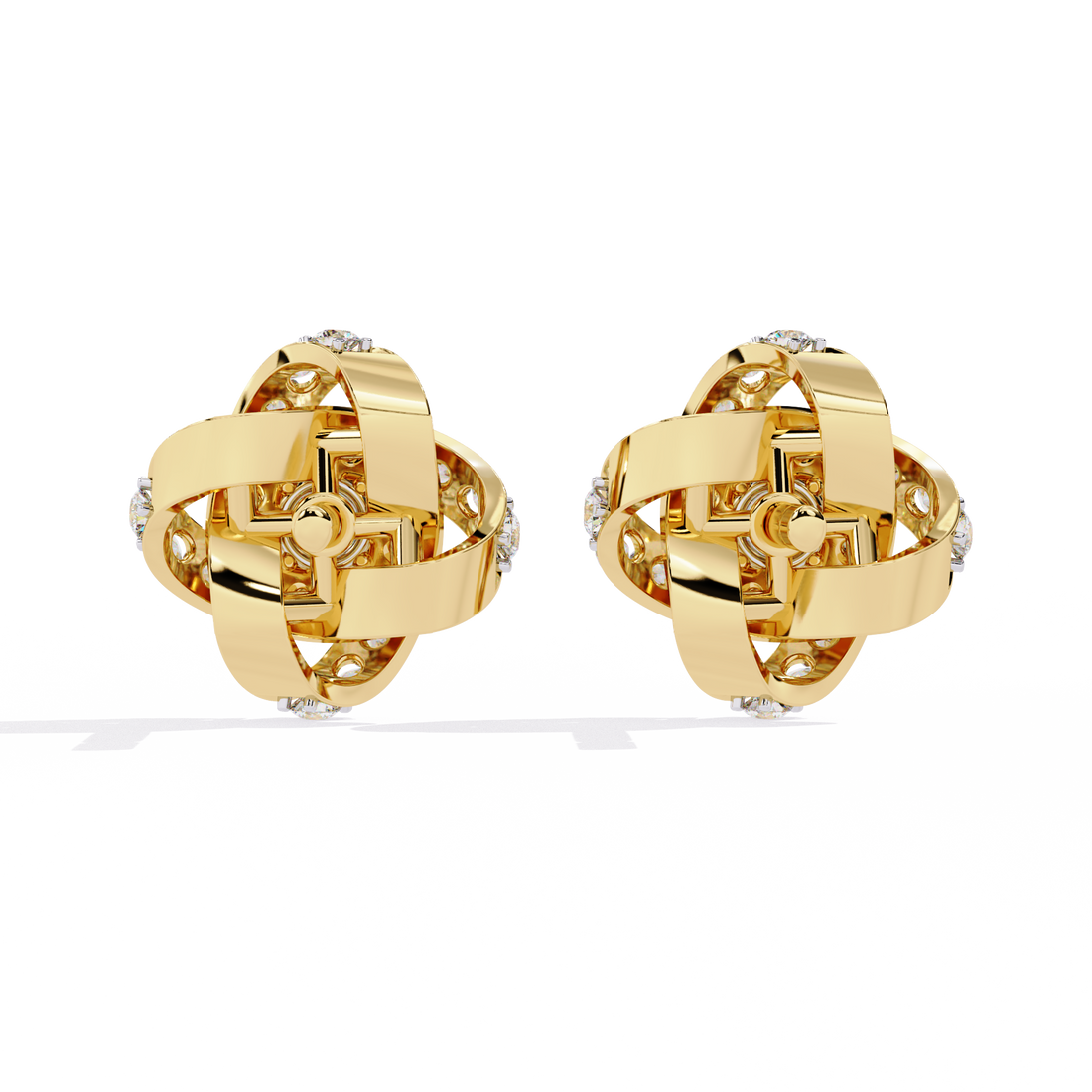 Brilliant 18K GOLD EARRING WITH LAB-GROWN DIAMOND.