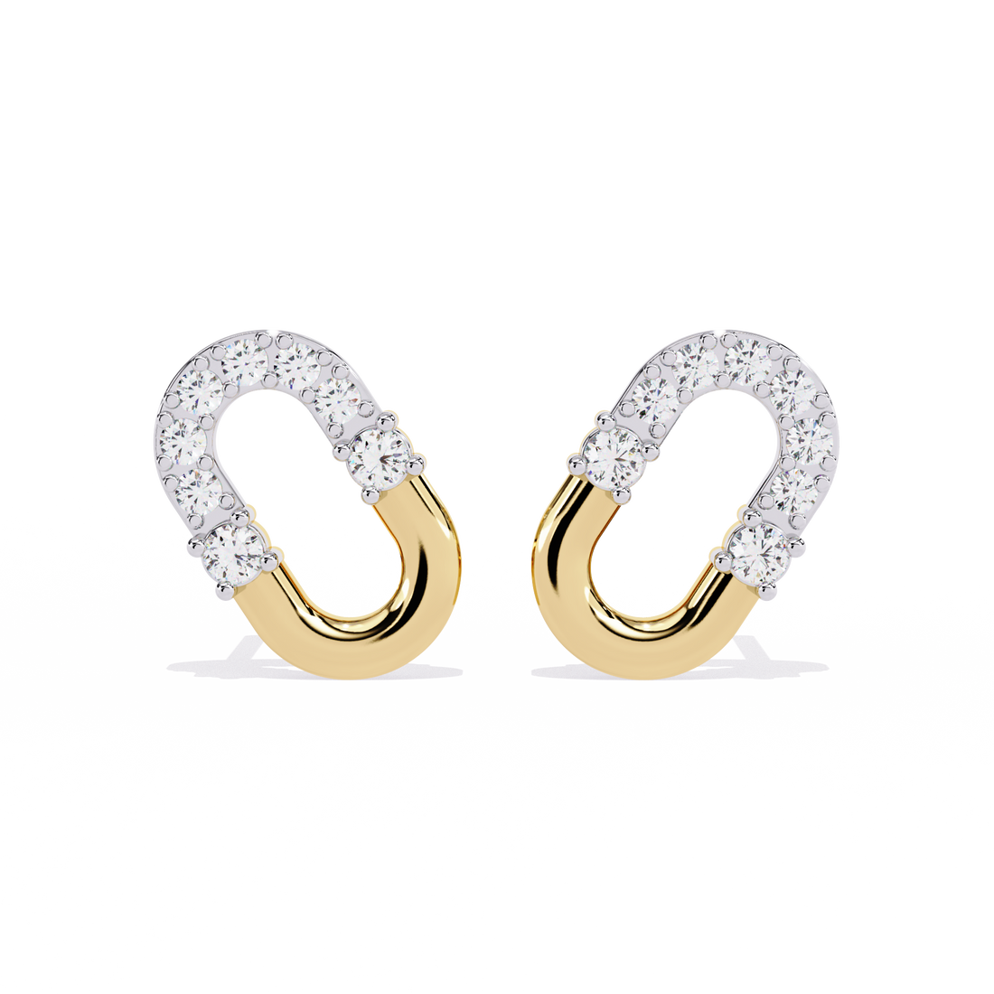 Brilliant 18K GOLD EARRING WITH LAB-GROWN DIAMOND.