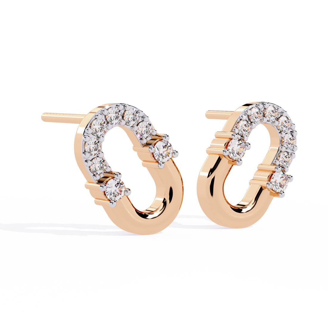 Brilliant 18K GOLD EARRING WITH LAB-GROWN DIAMOND.