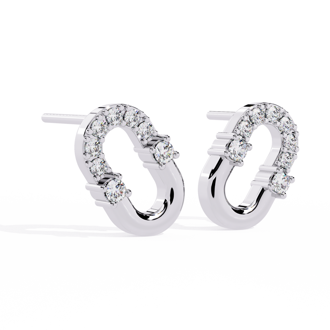 Brilliant 18K GOLD EARRING WITH LAB-GROWN DIAMOND.