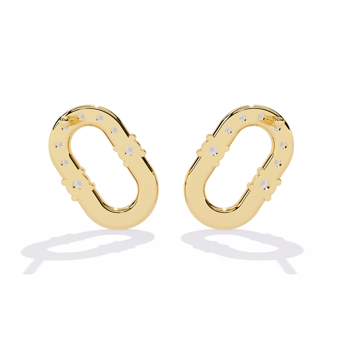 Brilliant 18K GOLD EARRING WITH LAB-GROWN DIAMOND.