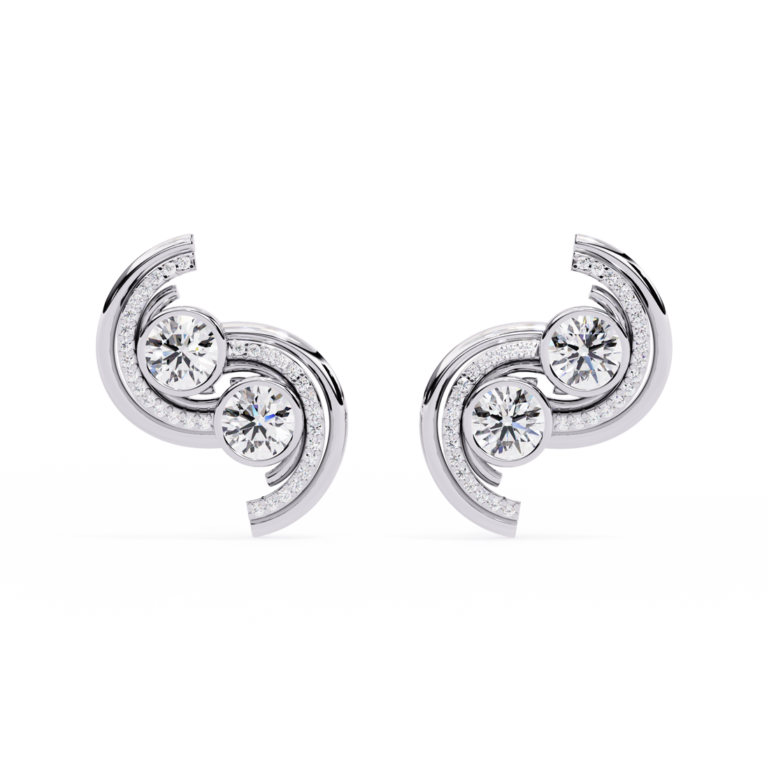 Brilliant 18K GOLD EARRING WITH LAB-GROWN DIAMOND.