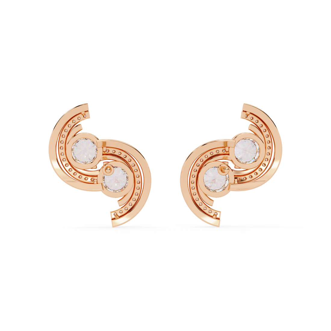 Brilliant 18K GOLD EARRING WITH LAB-GROWN DIAMOND.