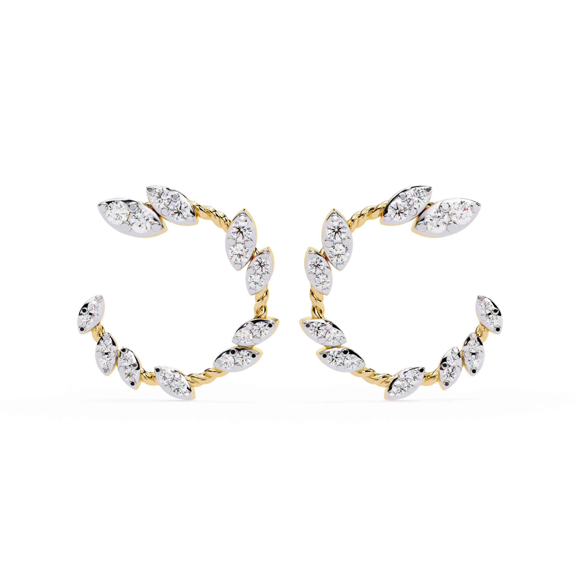 Brilliant 18K GOLD EARRING WITH LAB-GROWN DIAMOND.
