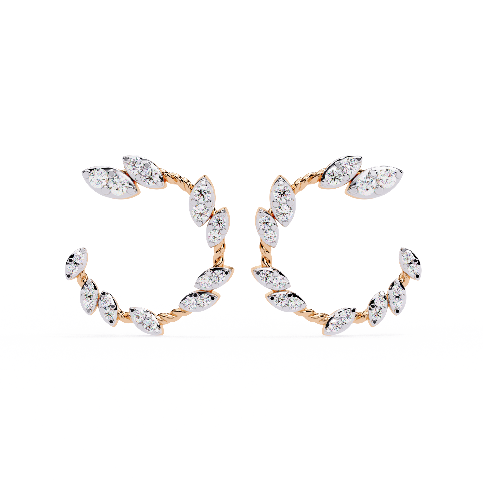 Brilliant 18K GOLD EARRING WITH LAB-GROWN DIAMOND.