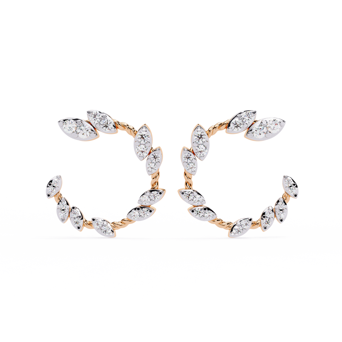 Brilliant 18K GOLD EARRING WITH LAB-GROWN DIAMOND.