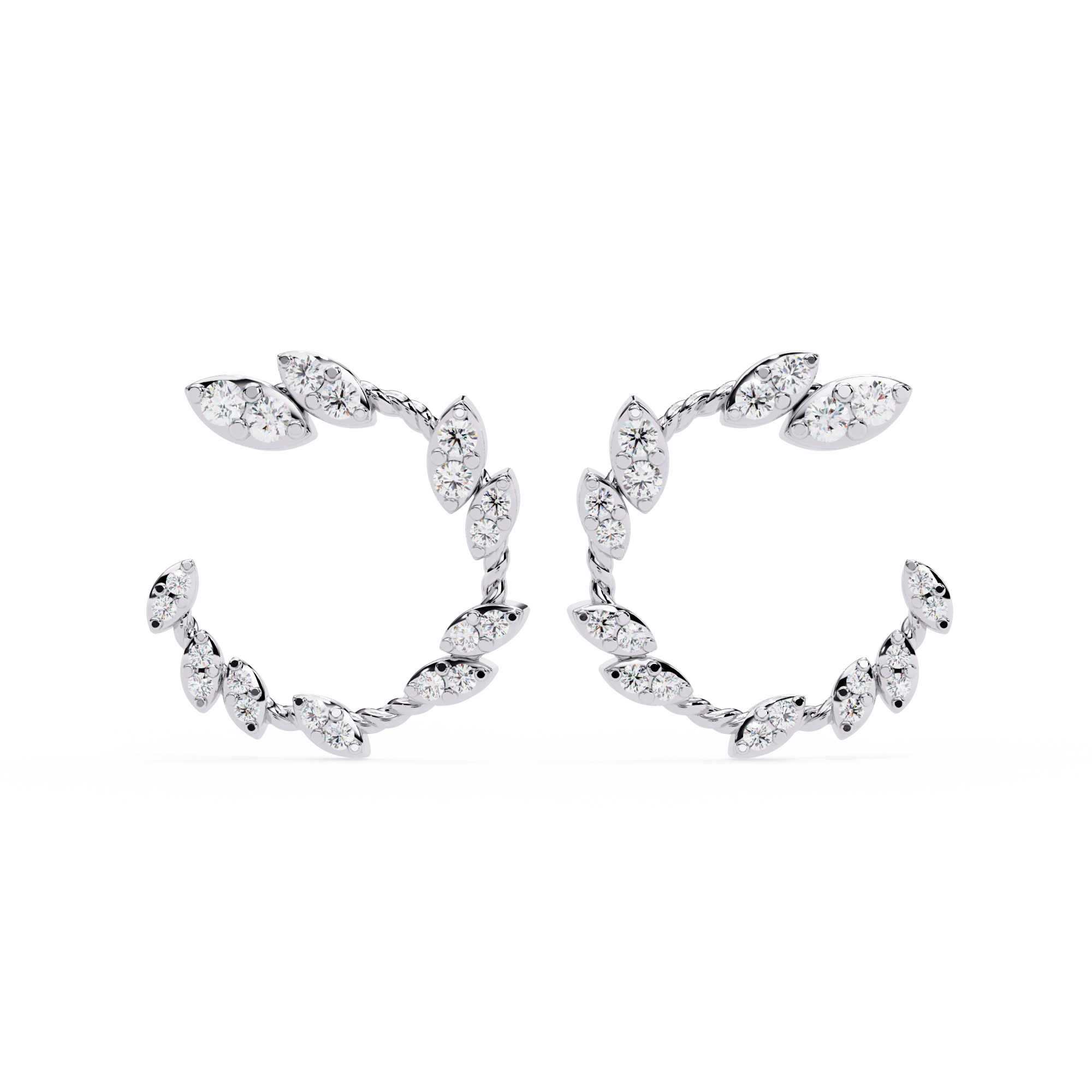 Brilliant 18K GOLD EARRING WITH LAB-GROWN DIAMOND.