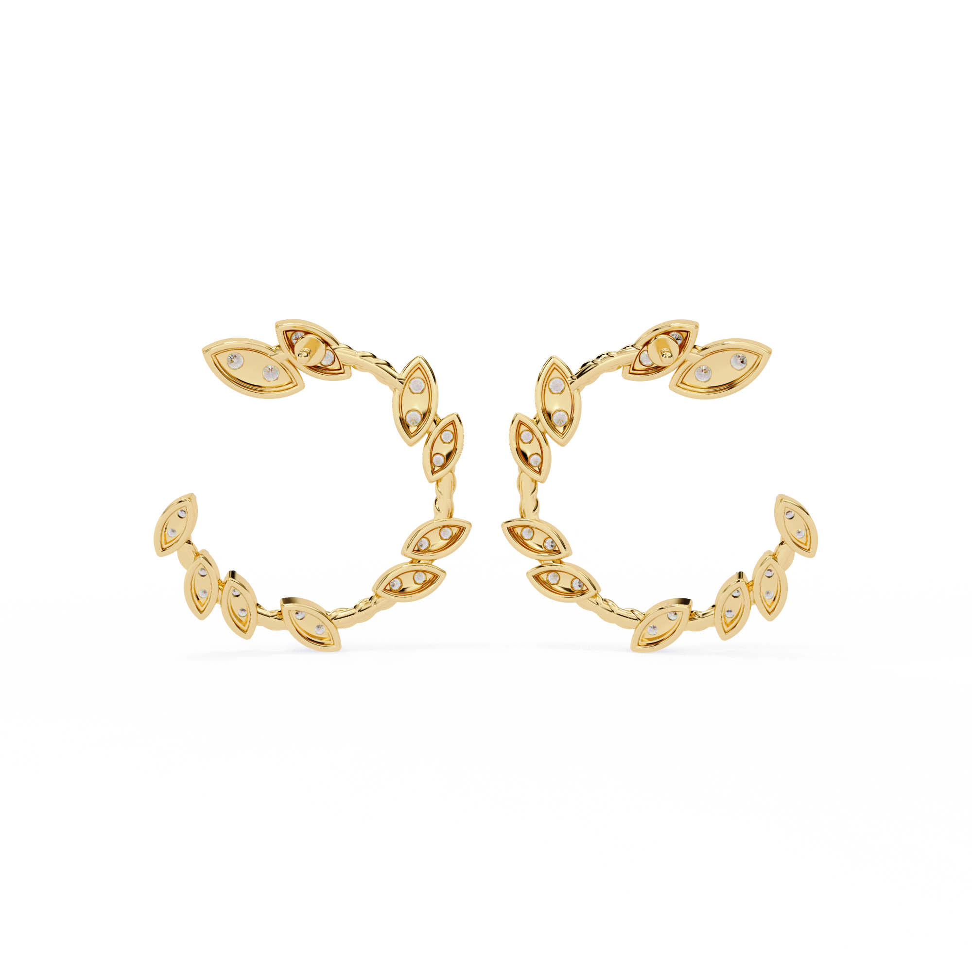 Brilliant 18K GOLD EARRING WITH LAB-GROWN DIAMOND.