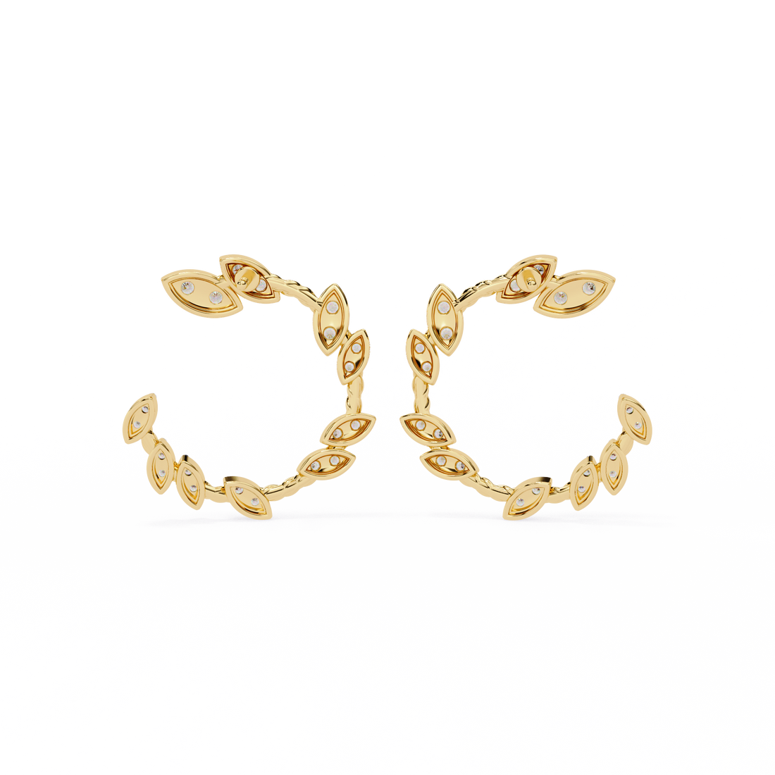 Brilliant 18K GOLD EARRING WITH LAB-GROWN DIAMOND.