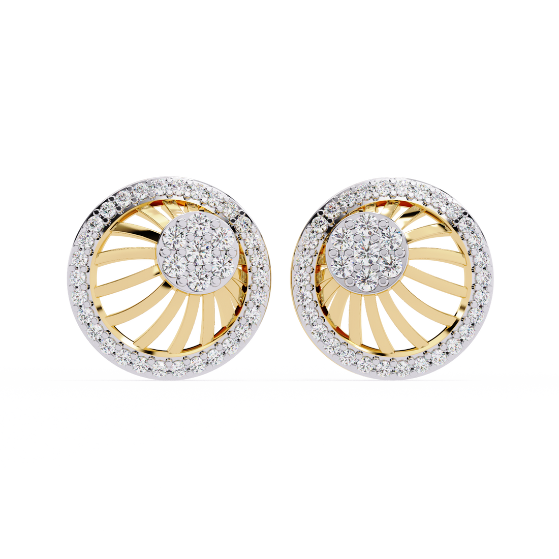 Brilliant 18K GOLD EARRING WITH LAB-GROWN DIAMOND.