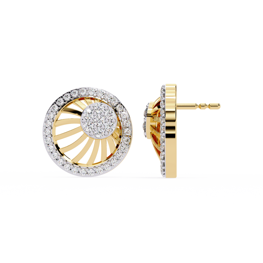 Brilliant 18K GOLD EARRING WITH LAB-GROWN DIAMOND.