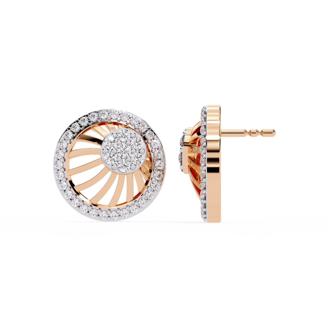 Brilliant 18K GOLD EARRING WITH LAB-GROWN DIAMOND.