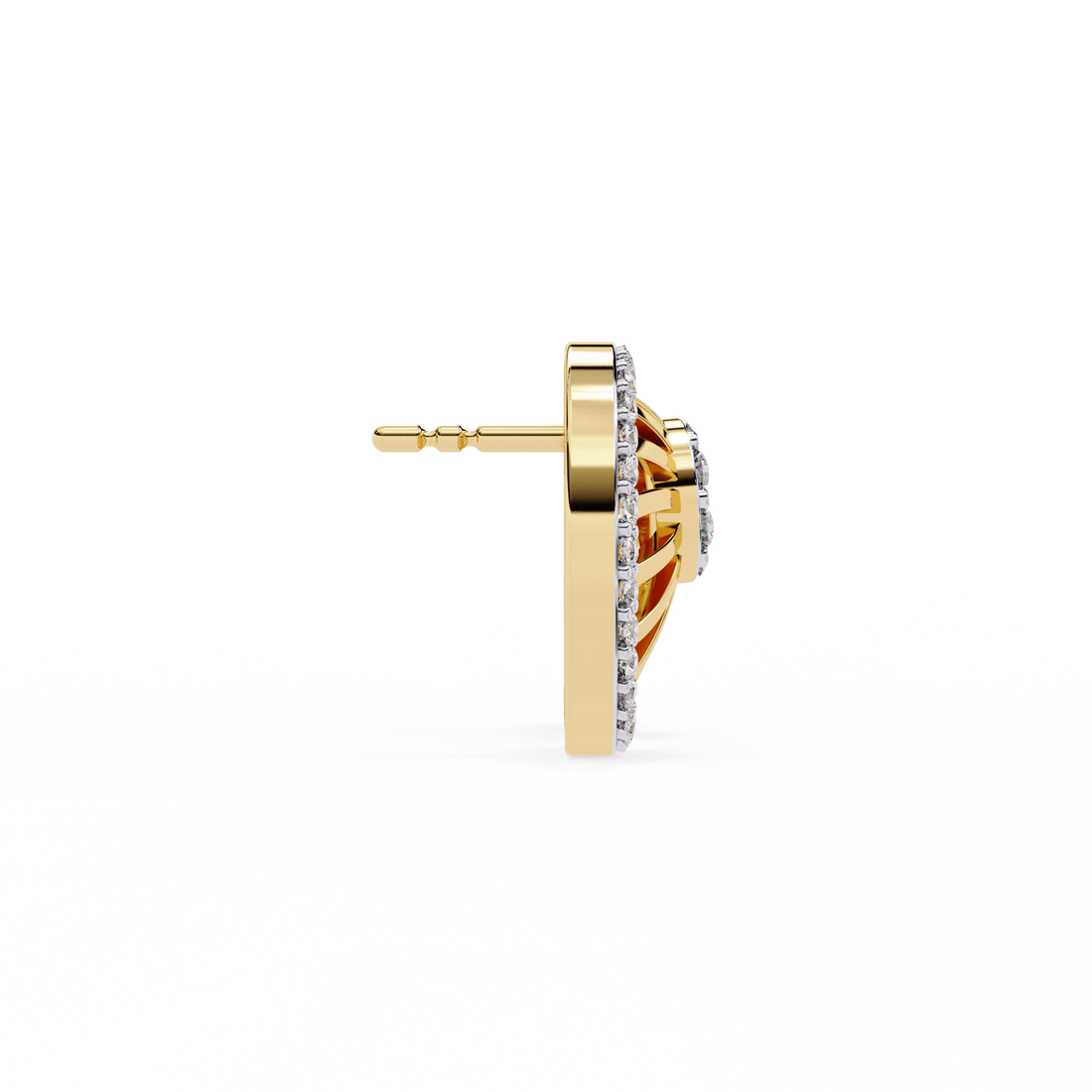 Brilliant 18K GOLD EARRING WITH LAB-GROWN DIAMOND.