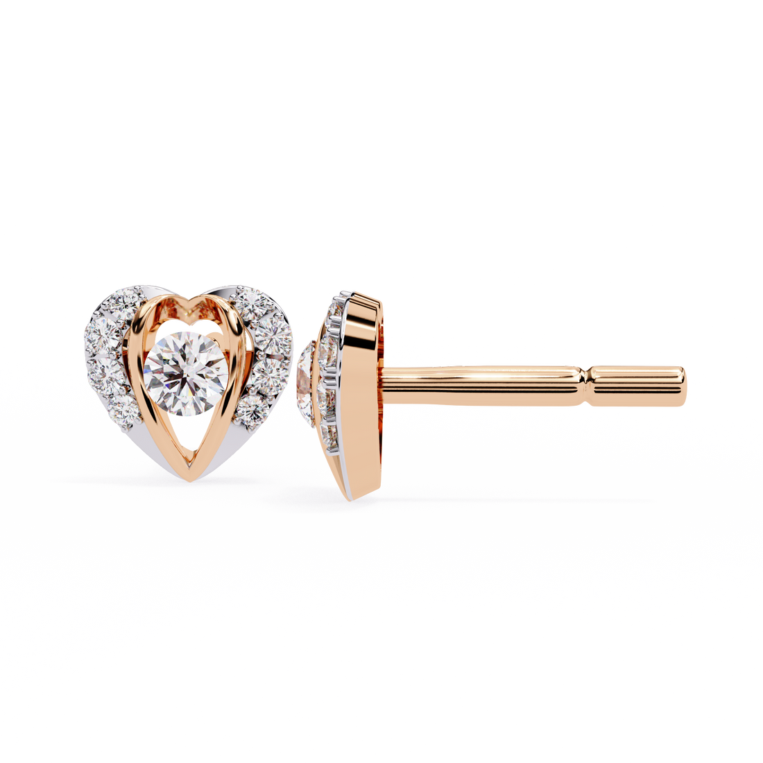 Brilliant 18K GOLD EARRING WITH LAB-GROWN DIAMOND.