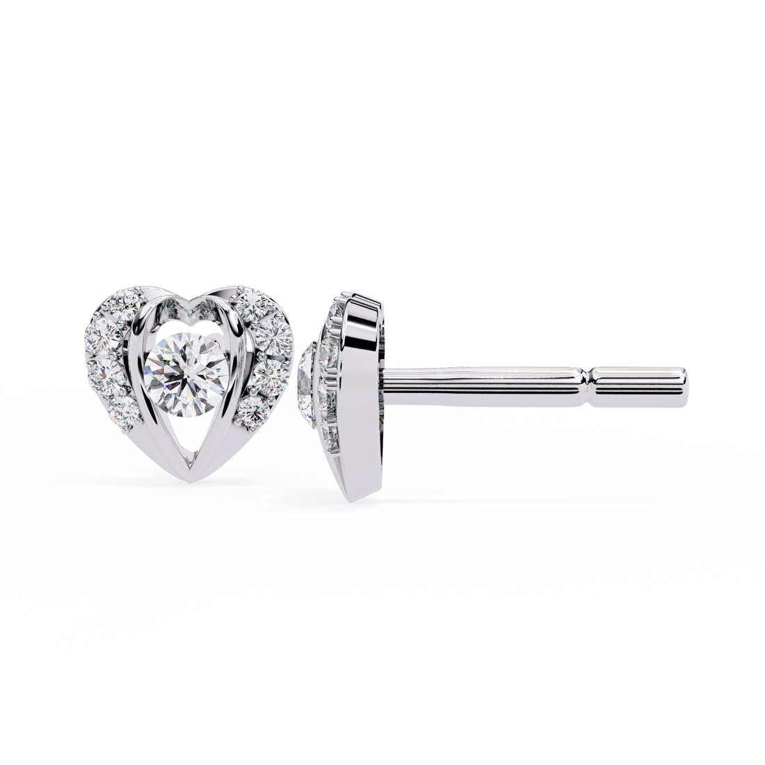 Brilliant 18K GOLD EARRING WITH LAB-GROWN DIAMOND.