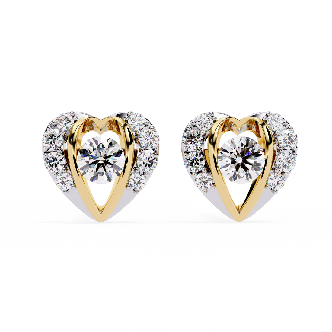 Brilliant 18K GOLD EARRING WITH LAB-GROWN DIAMOND.