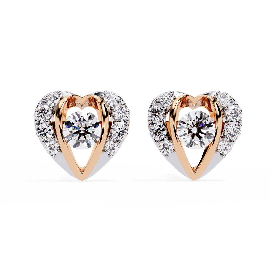 Brilliant 18K GOLD EARRING WITH LAB-GROWN DIAMOND.