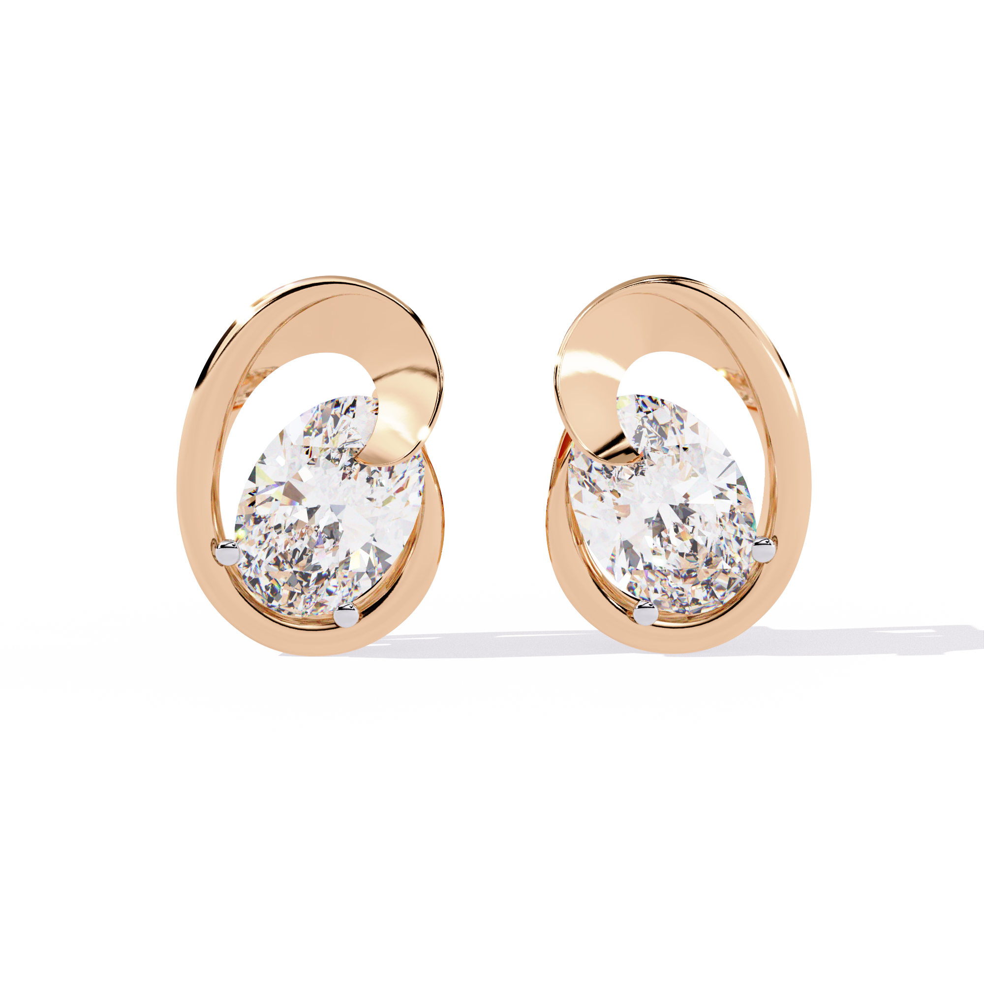 Brilliant 18K GOLD EARRING WITH LAB-GROWN DIAMOND.
