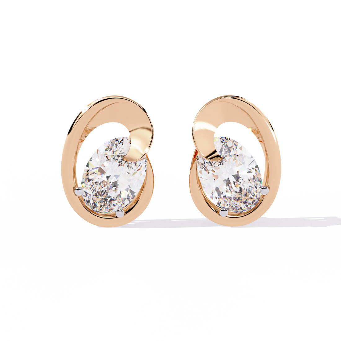 Brilliant 18K GOLD EARRING WITH LAB-GROWN DIAMOND.